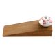 2 Pieces Red Floral Crackle Wooden Door Stopper